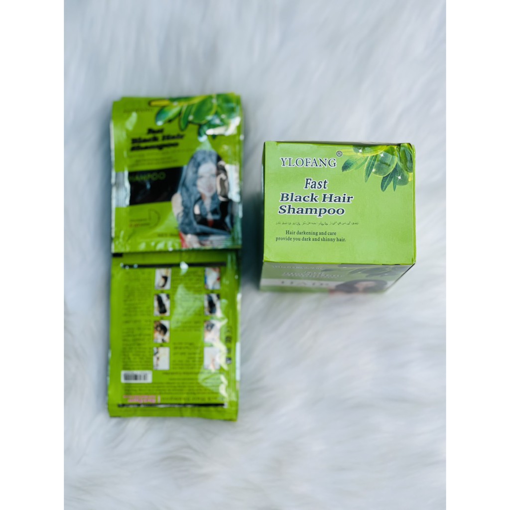 Gối gội nhuộm 05 phút là Đen tóc Fast Black Hair Shampoo