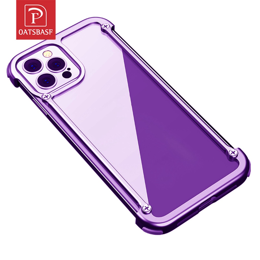 Ốp điện thoại túi khí chống sốc OATSBASF khung kim loại thích hợp cho iPhone 14 / 14 Pro / 14Pro Max / 14 Plus
