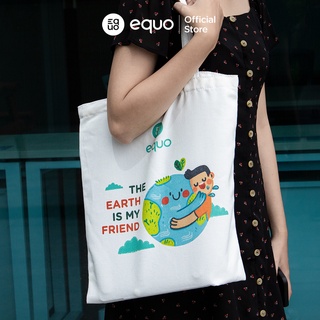 Túi vải EQUO thiết kế The Earth is my friend sử dụng được nhiều lần