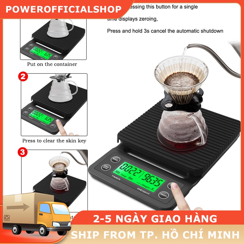 Cân điện tử nhà bếp Cân tiểu ly điện tử nhà bếp mini Cân cà phê nhỏ giọt 3kg / 0,1g 5kg / 0,1g