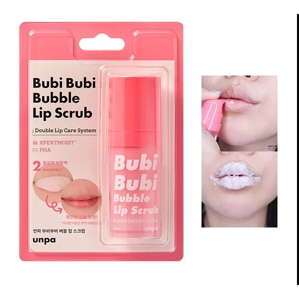 Tẩy Tế Bào Chết Môi Bubi Bubi Bubble Lip Scrub Sủi Bọt 10ml