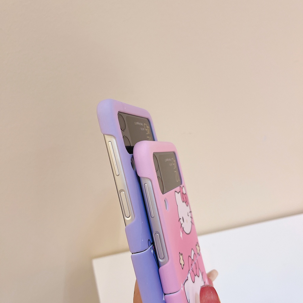 Ốp Điện Thoại PC Cứng Chống Sốc Hình Hoa Tulip Hoạt Hình Cho Samsung Galaxy Z Flip 3 4 5G