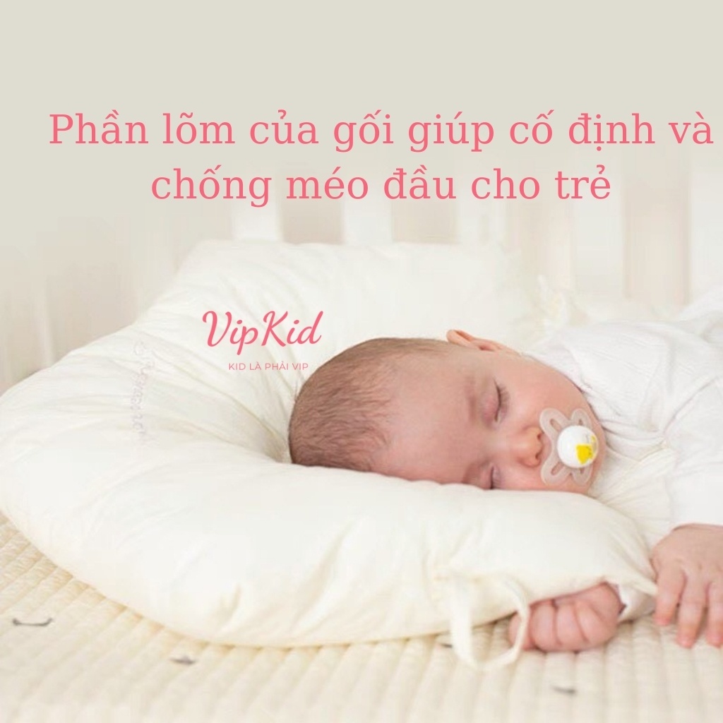 Gối chữ U cho bé Carekids vừa làm gối chống bẹp đầu gối ôm gối chặn cho bé ngủ ngon chống giật mình Vipkid