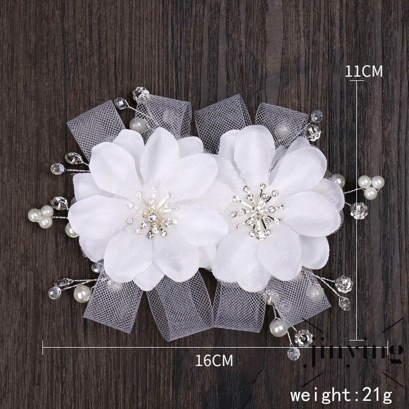 GETNOIVAS Cài tóc dạng lưới đính ngọc trai thời trang Hàn cho nữ