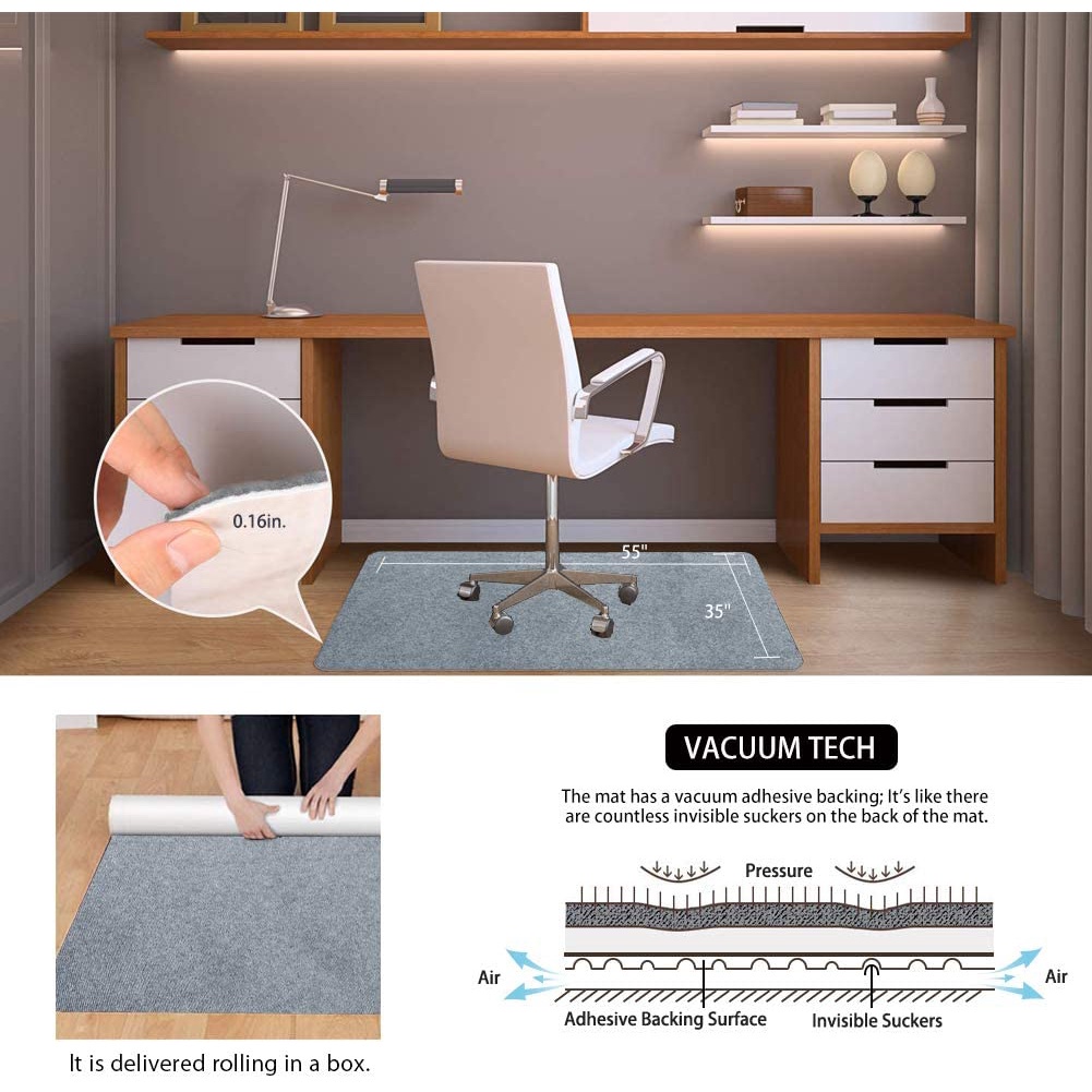 Thảm Trải Sàn Ghế Văn Phòng 140Cmx90Cm 1/6&quot; Dày 55&quot;x35&quot;
