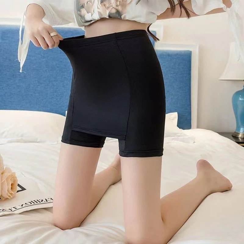 Quần Lót An Toàn Lưng Cao Hai Lớp Không Đường May Mềm Mại Thoáng Khí Thoải Mái Thời Trang Mùa Hè Cho Bạn Gái