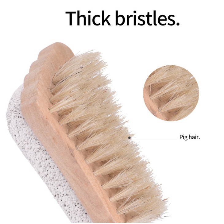 Bàn chải tắm và chà gót chân 2 trong 1 kết hợp heo và bọt biển XM39