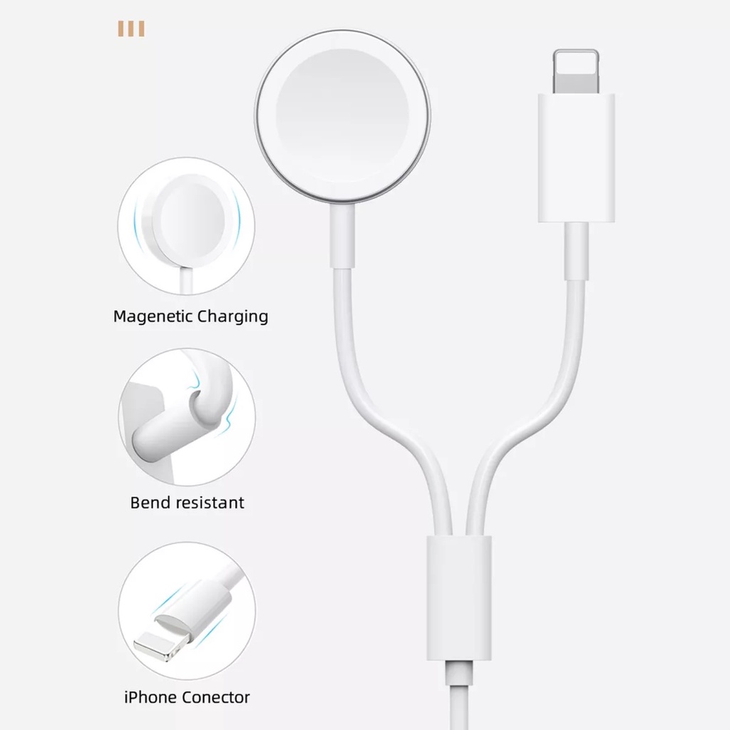 Sạc đồng hồ WIWU M10 2In1 Smart Watch Wireless Charger hỗ trợ sạc nhanh, chống uốn cong - Hàng chính hãng