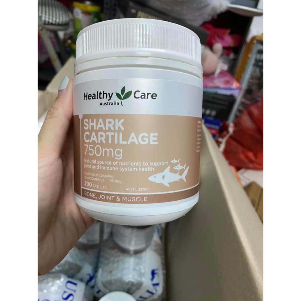 SỤN VI CÁ MẬP - HEALTHY CARE SHARK CARTILAGE 750MG 200 Viên