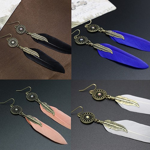 Bông Tai HợP Kim DạNg Lông Vũ Vintage