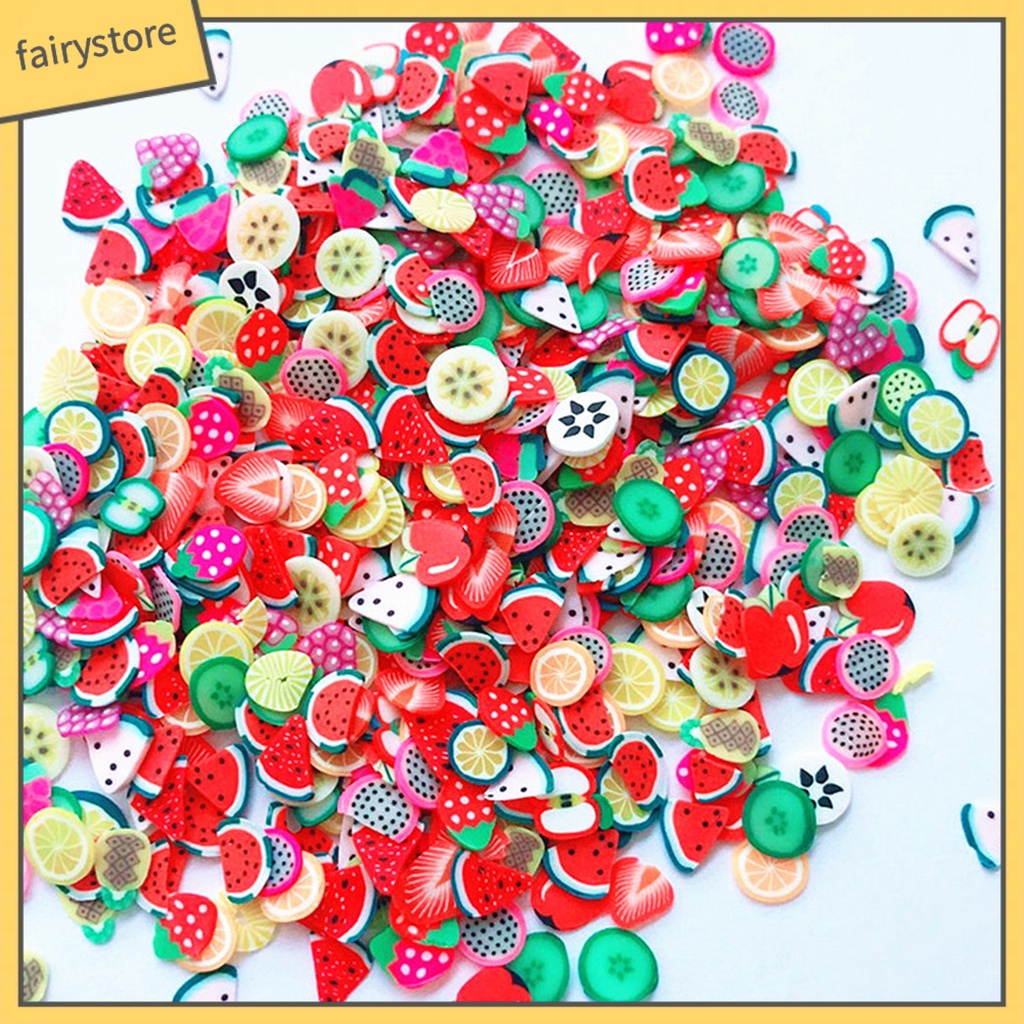 Set 1000 sticker hình hoa/trái cây 3D dùng trang trí móng tay tiện dụng