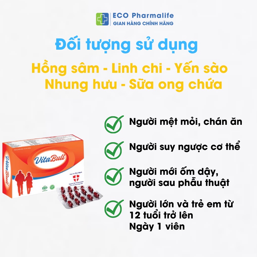 Vitabull - 3 Vỉ x 10 Viên nang mềm - Bổ sung 5 chât dinh dưỡng quý giúp tăng cường đề kháng và ăn ngon cho người lớn