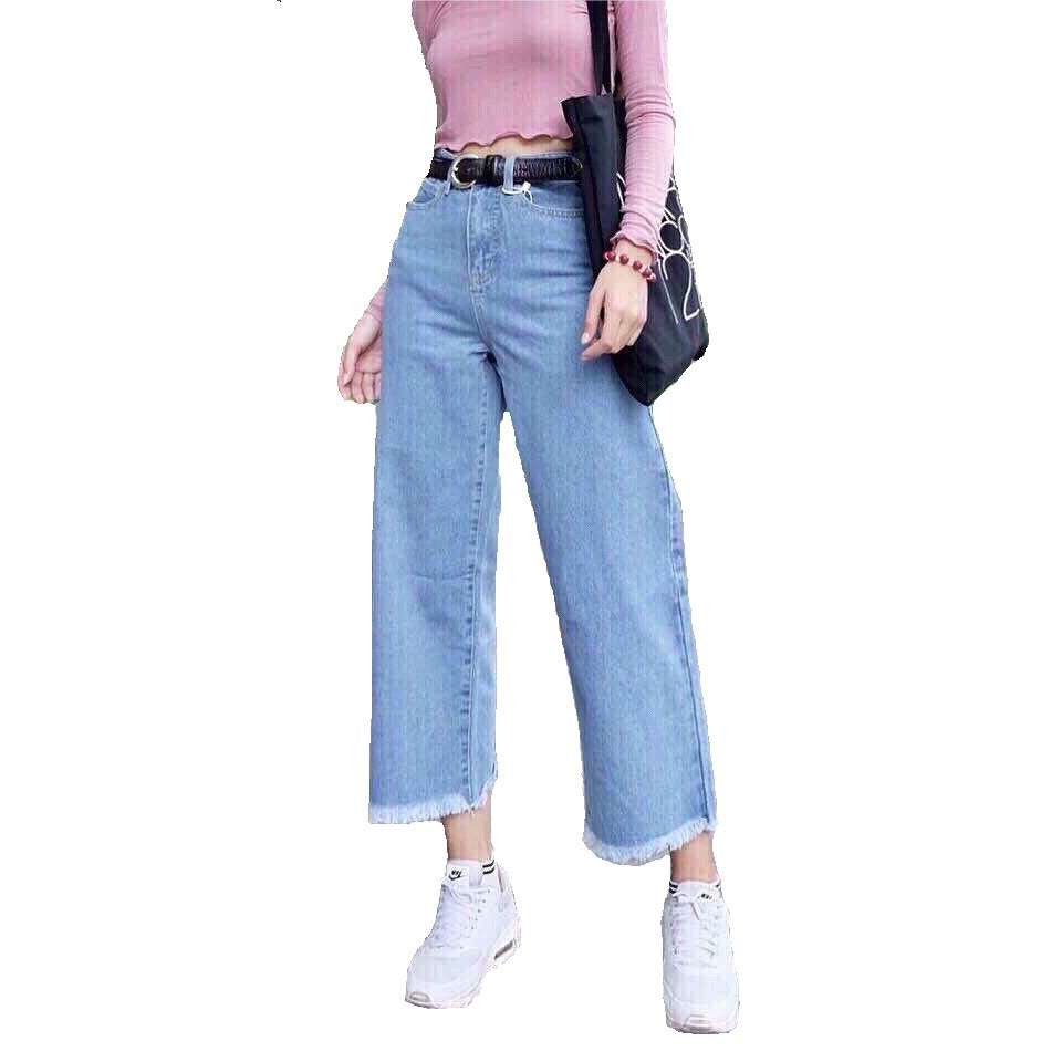 Quần Jeans Nữ Ống Rộng Cao Cấp BB041