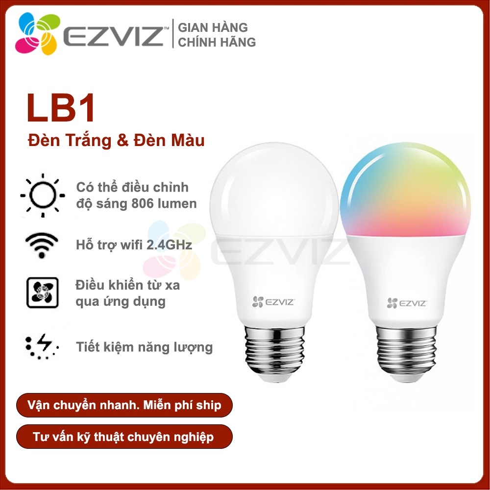 Bóng Đèn EZVIZ LCAW Dễ Dàng Lắp Đặt, Điều Khiển Bằng Giọng Nói, Điện Thoại, Chuyển Đổi Nhiệt Độ Màu Sắc