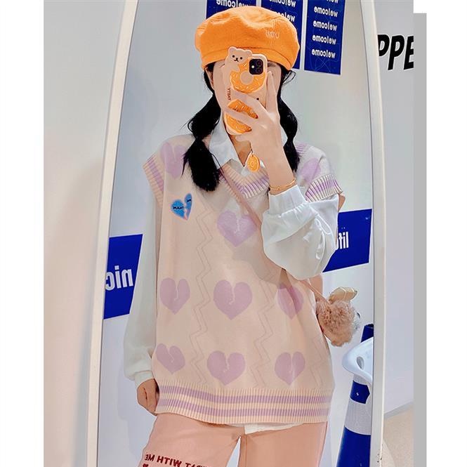 Áo sweater không tay cổ chữ v xinh xắn nhiều màu sắc thời trang dành cho nữ