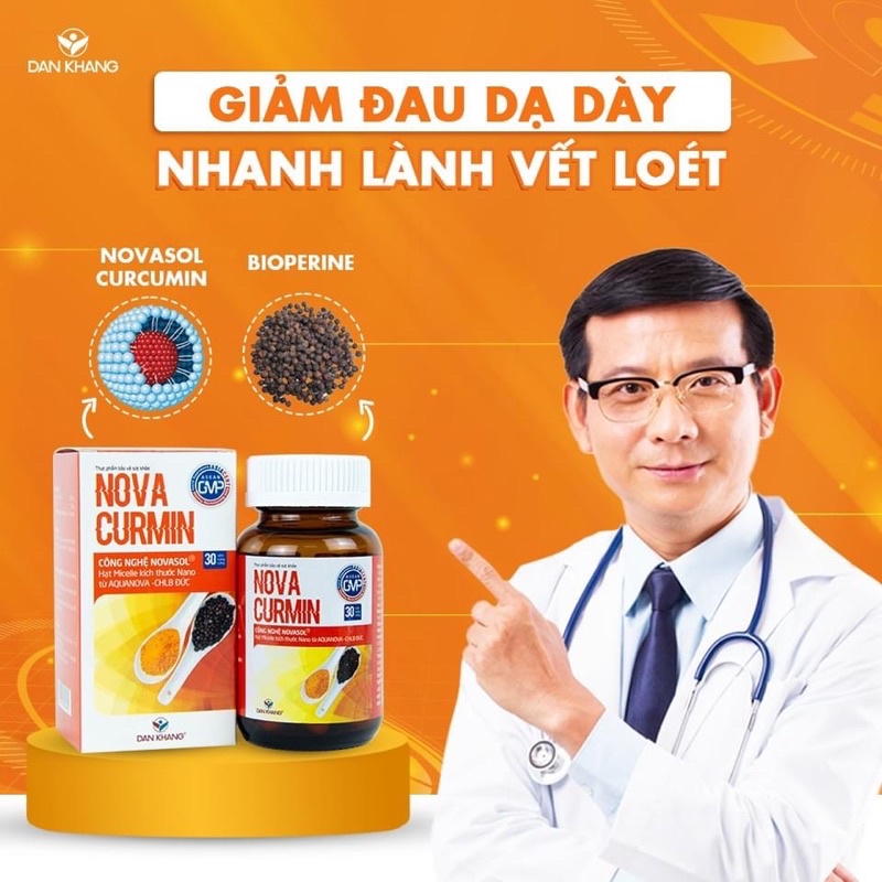 Viên Uống Tinh Chất Nghệ Giảm Đau Dạ Dày Và Các Triệu Chứng Khó Chịu Của Chứng Loét Dạ Dày Novacurmin Dan Khang