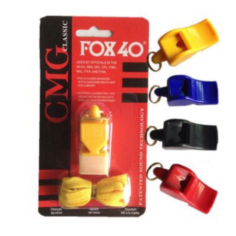 Còi FOX 40 có dây đeo -Còi trọng tài, Còi thể thao dùng trong bóng đá,bóng rổ