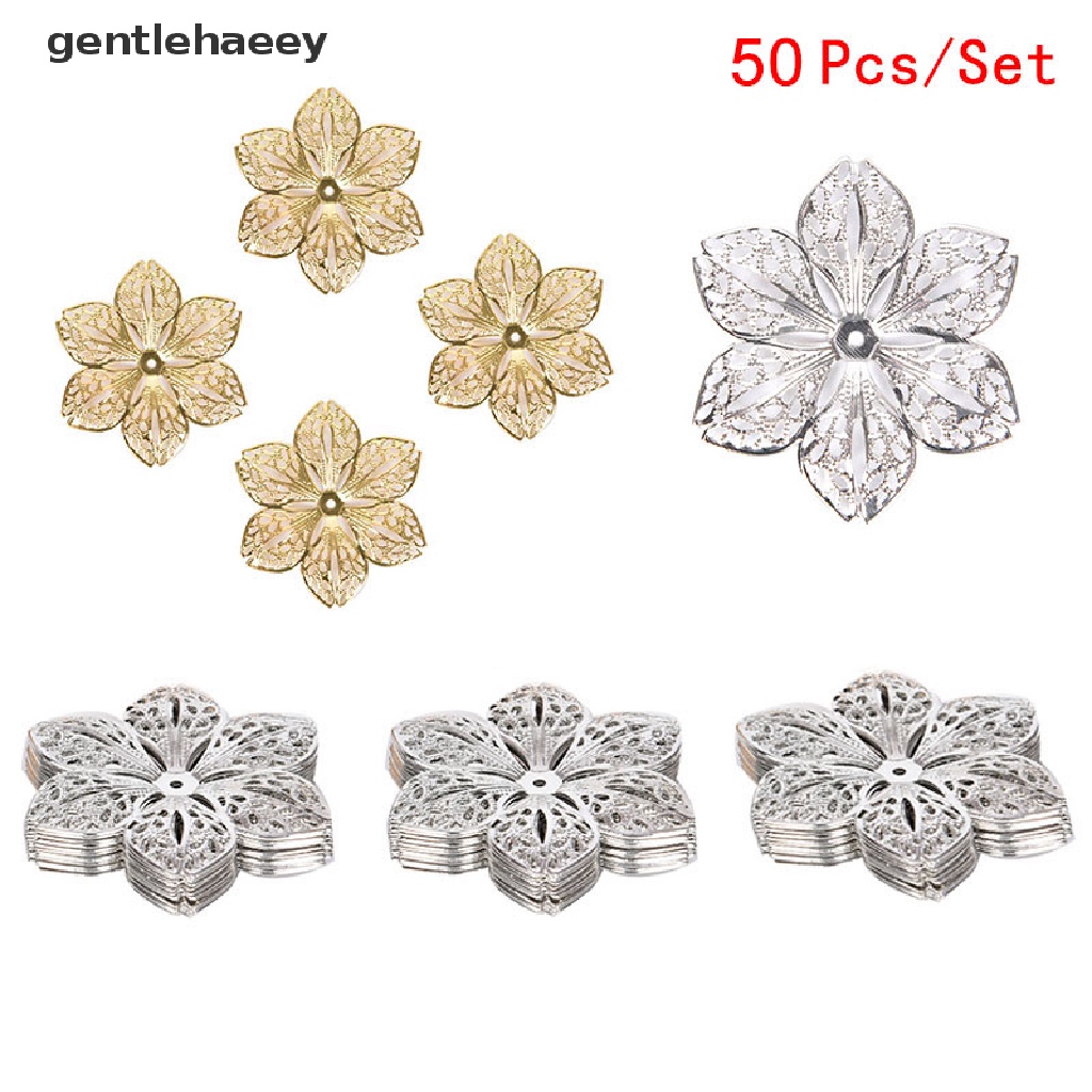 Set 50 phụ kiện làm đồ trang sức thủ công hình bông hoa DIY