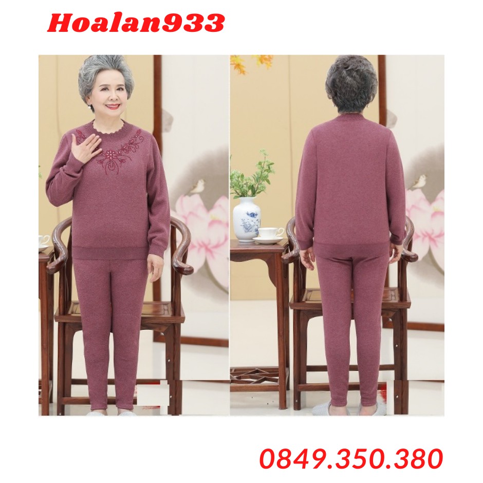 Bộ đồ mặc nhà cho người già, bộ nỉ bà_hàng sẵn