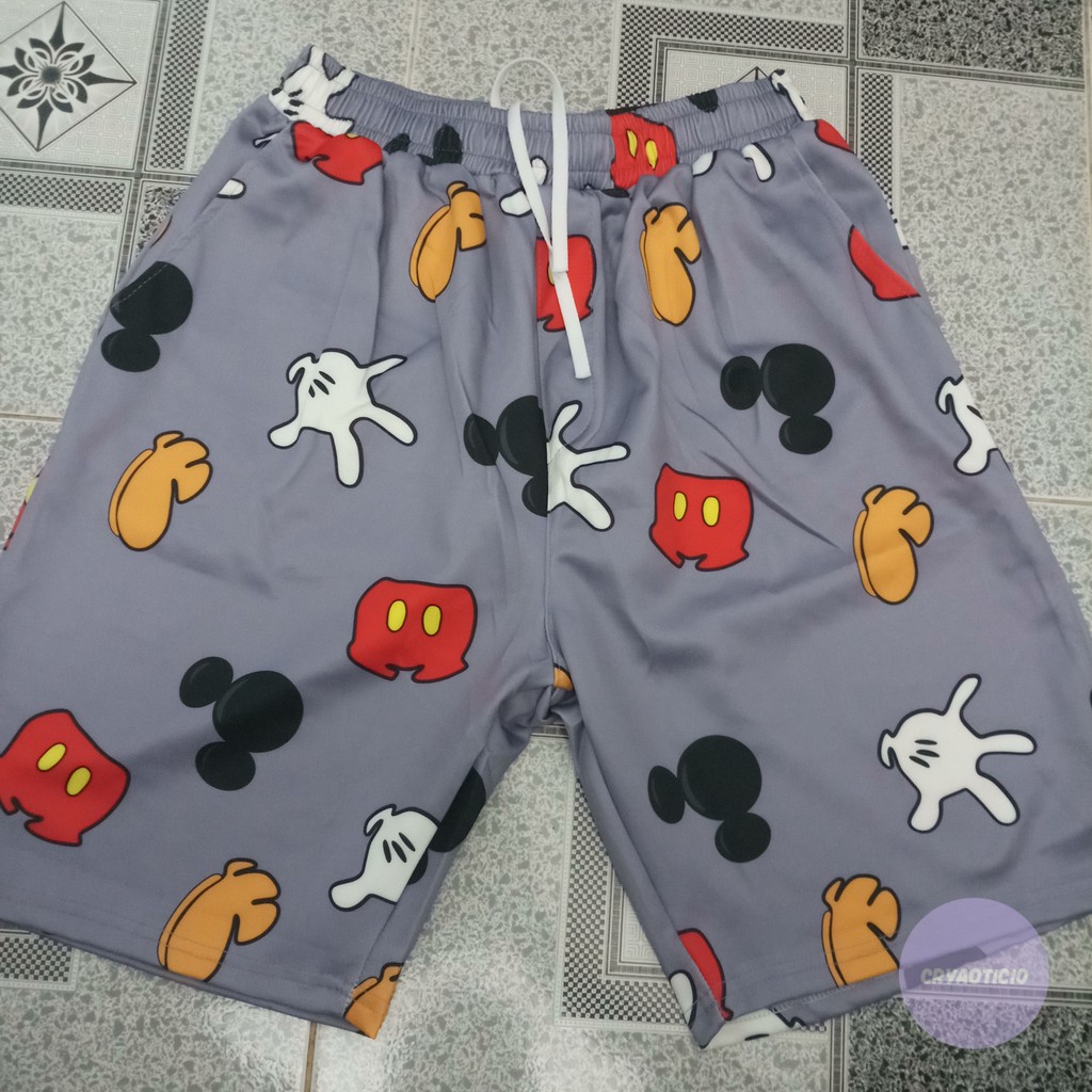 Quần short ngắn thun hoa cúc kì lân bơ Avocado Daisy cartoon unisex