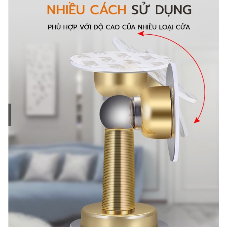 Chặn cửa thông minh hít nam châm, chặn cửa gắn sàn giúp hạn chế va đập cho cánh cửa, an toàn  inox chuẩn DTM Store