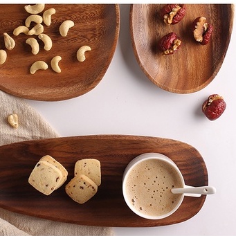 Khay Gỗ Đựng Đồ Ăn, Đĩa Gỗ Decor Chụp Ảnh Kiểu Nhật Cao Cấp - Shop Hohi Decor