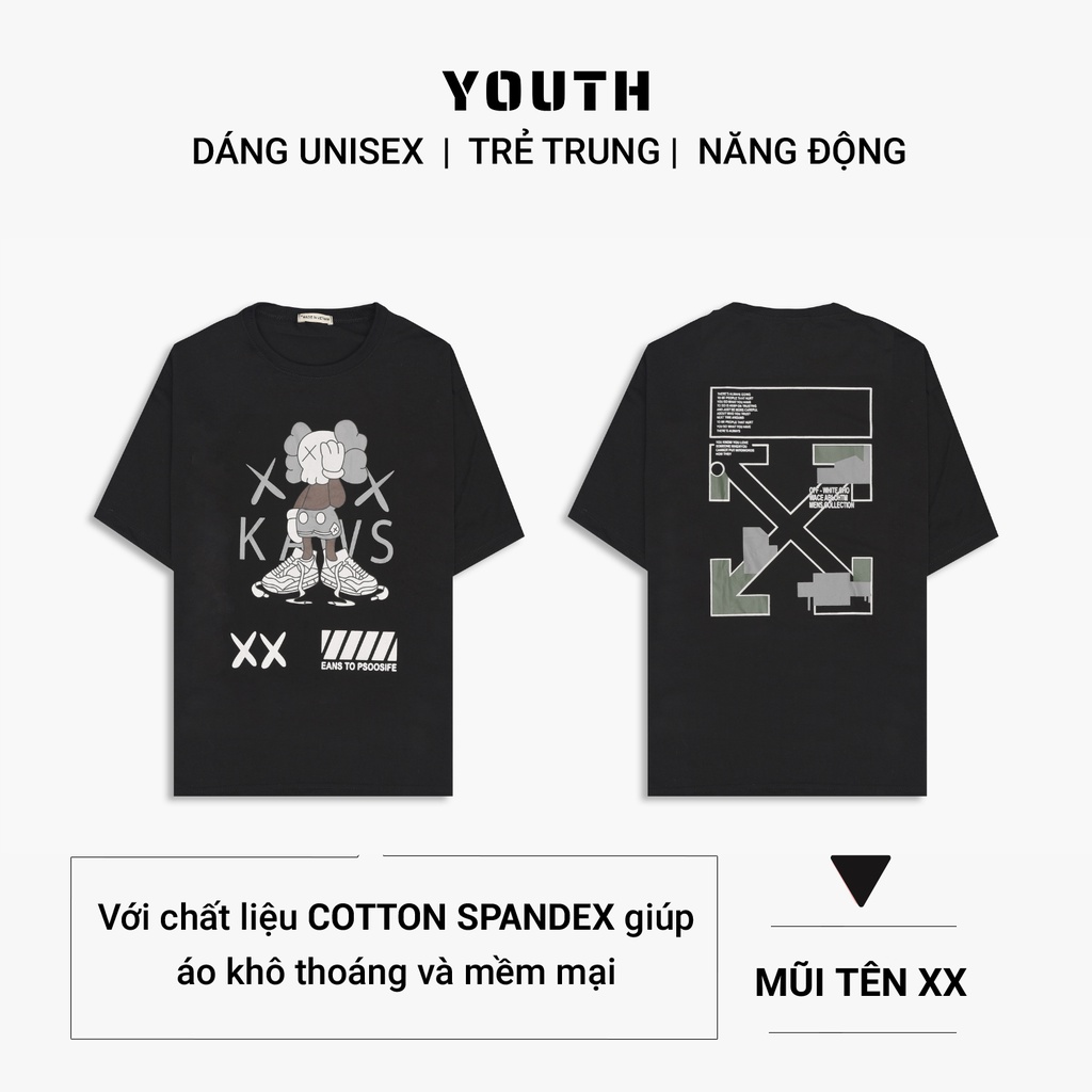 Áo thun nam nữ nelly unisex YOUTH form rộng cổ tròn tay lỡ vải Cotton xịn FreeSize(38-65Kg) -  Nhiều mẫu 2 - APP | BigBuy360 - bigbuy360.vn