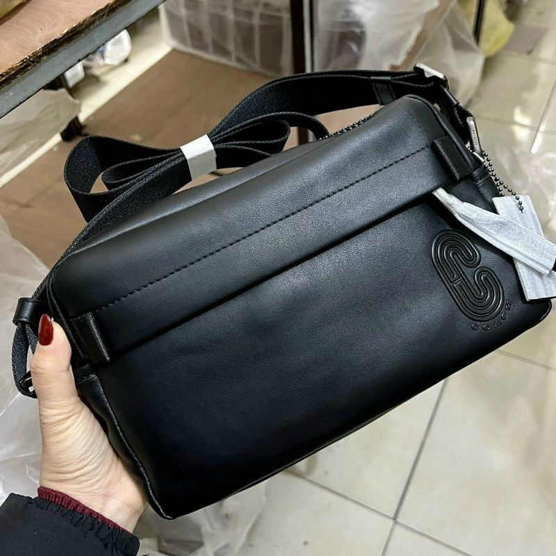 Túi đeo chéo C0ach Patch EDGE Zipper da thật siêu sang