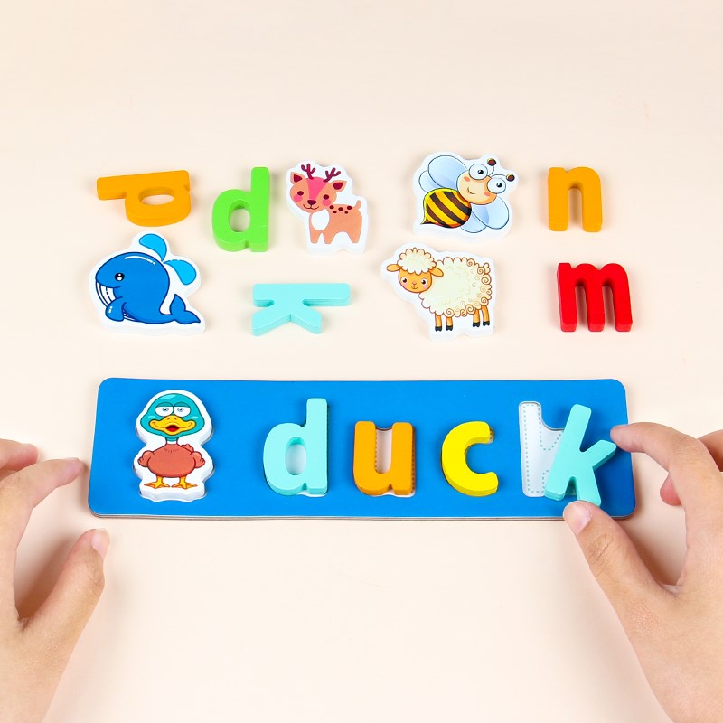 Spelling Game Đồ Chơi Ghép Chữ Đánh Vần Thẻ Học Tiếng Anh Trò Chơi Ghép Từ Vựng Tiếng Anh - BỐ KHỦNG LONG