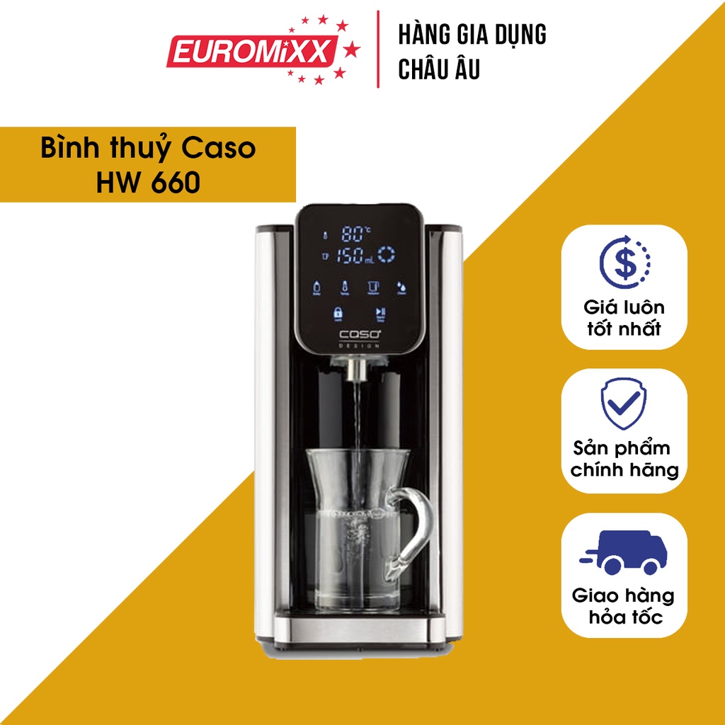 Bình thủy CASO HW 660 - Bình thủy đun nước cho nhiệt độ và mức nước tùy ý - bảng điều khiển điện tử