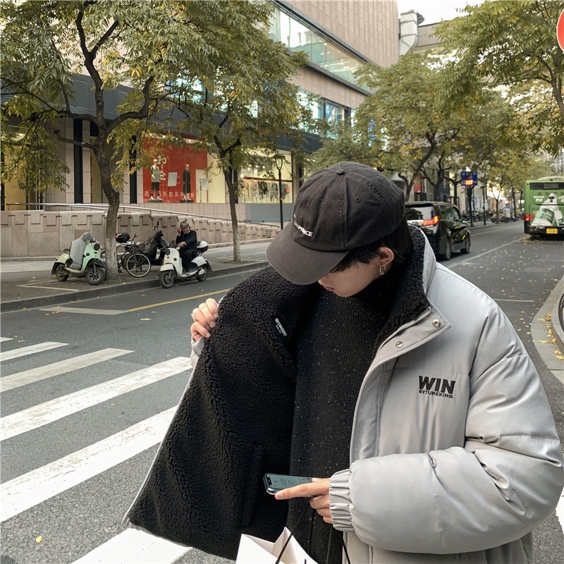 Áo phao nam hàn quốc 2 mặt dài tay lót lông siêu dày siêu ấm áo đại hàn