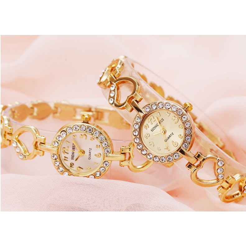 Đồng hồ nữ HONGRUI thời trang dây trái tim, cực xinh, dễ thương | BigBuy360 - bigbuy360.vn