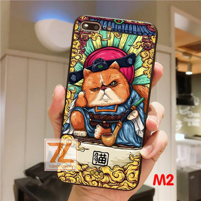 Ốp Lưng Iphone Mặt Sau Kính Cường Lực Bóng In Hình Mèo Thần Tài Chống Trầy Xước Full Dòng Iphone -Sen Case
