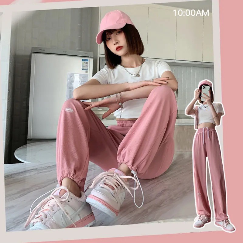 Quần vải thụng thể thao ông xuông và ống bo