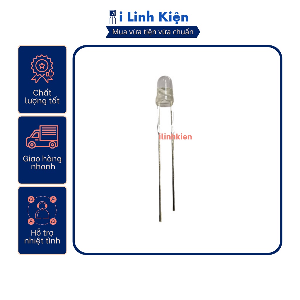 LED 5mm đủ các màu, đa dạng mẫu mã túi 10 con