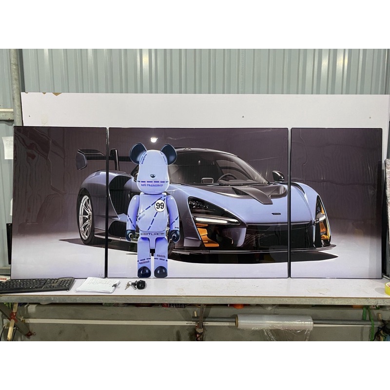 Tranh tráng gương cao cấp gấu kaws/ bearbrick