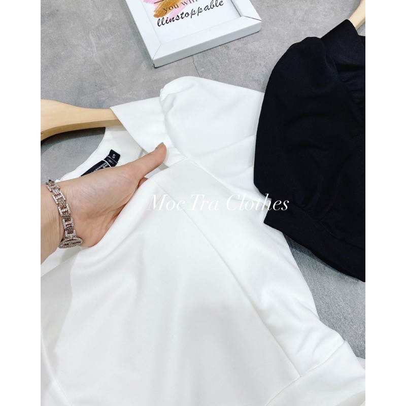 Váy body nữ cổ vuông tay bồng chất umi đẹp 2 màu siêu xinh, Đầm ôm nữ dự tiệc phong cách lịch sự sang trọng | BigBuy360 - bigbuy360.vn