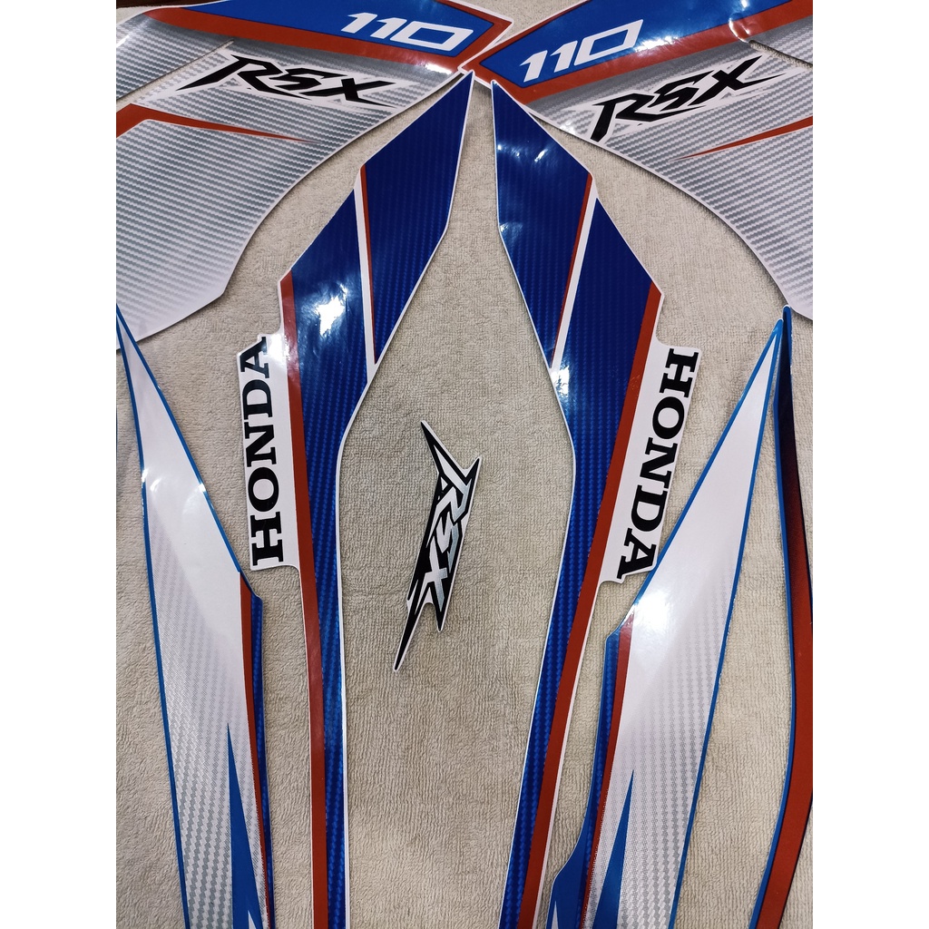 Bộ tem decal dán xe máy Honda Wave RSX 110 siêu nhân màu xanh dương zin thái siêu đẹp