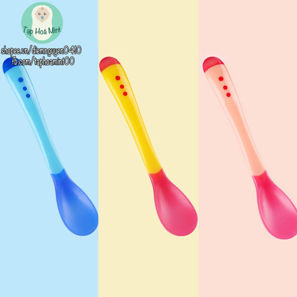 Muỗng Ăn Dặm Báo Nóng Silicone