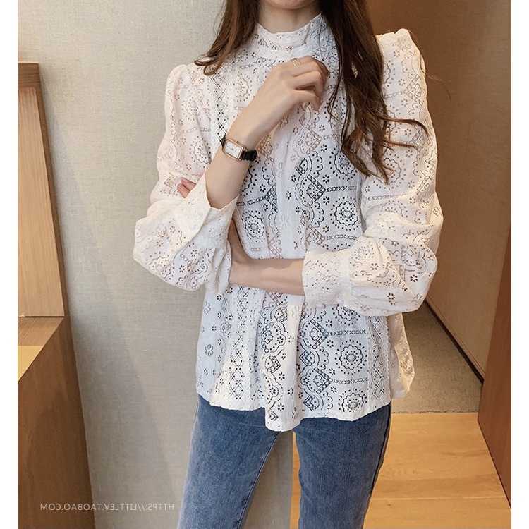 Áo sơ mi đế ren Hàn Quốc