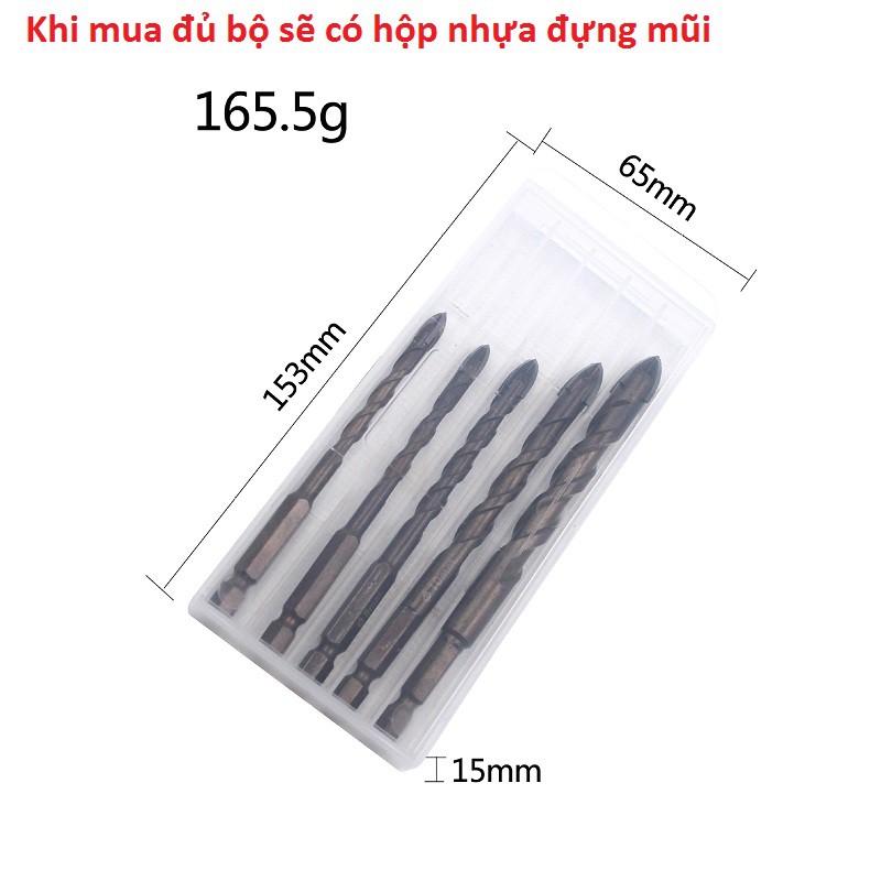 Mũi khoan đa năng xoắn ốc đường kính 6-12mm - Khoan tường,khoan nhựa,khoan gỗ,khoan gạch,khoan kính,khoan đá....