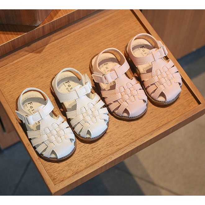 Sandal Rọ cho bé gái tập đi chống vấp, đế mềm