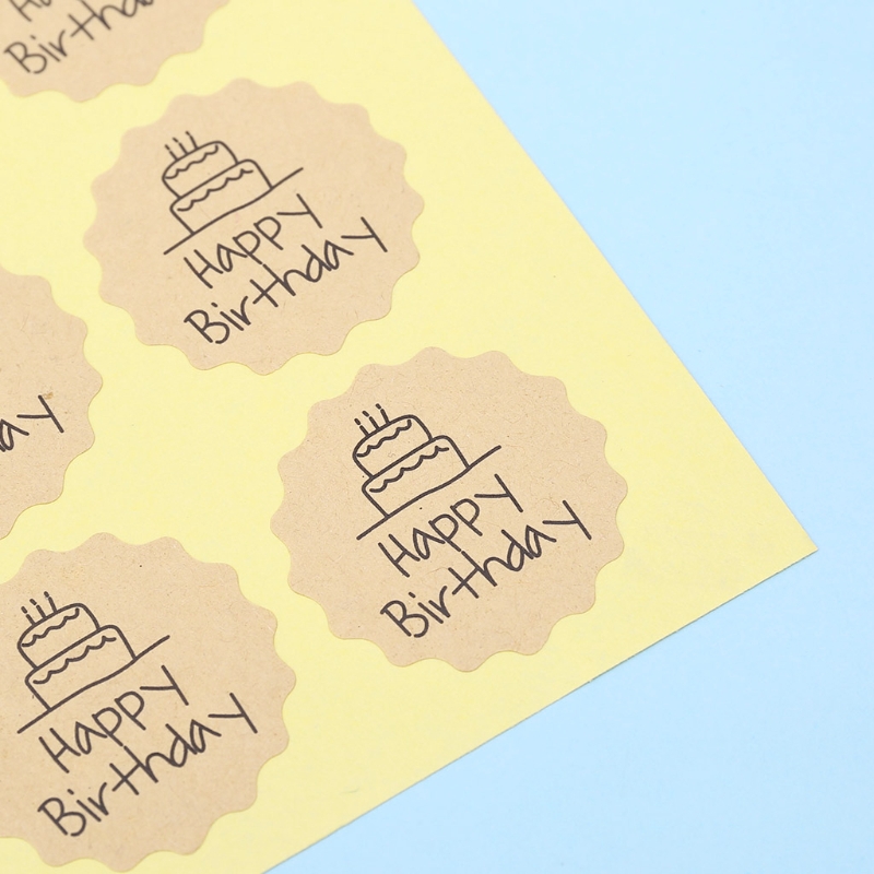 120 Miếng dán chữ Happy Birthday trang trí quà tặng