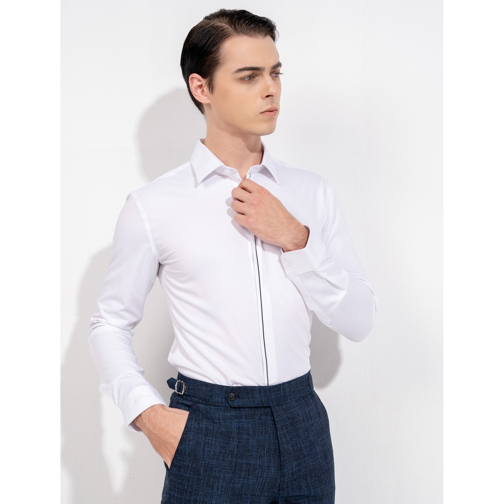 Áo Sơ Mi Nam Dài Tay Họa Tiết BILUXURY 4SMDT004TRK