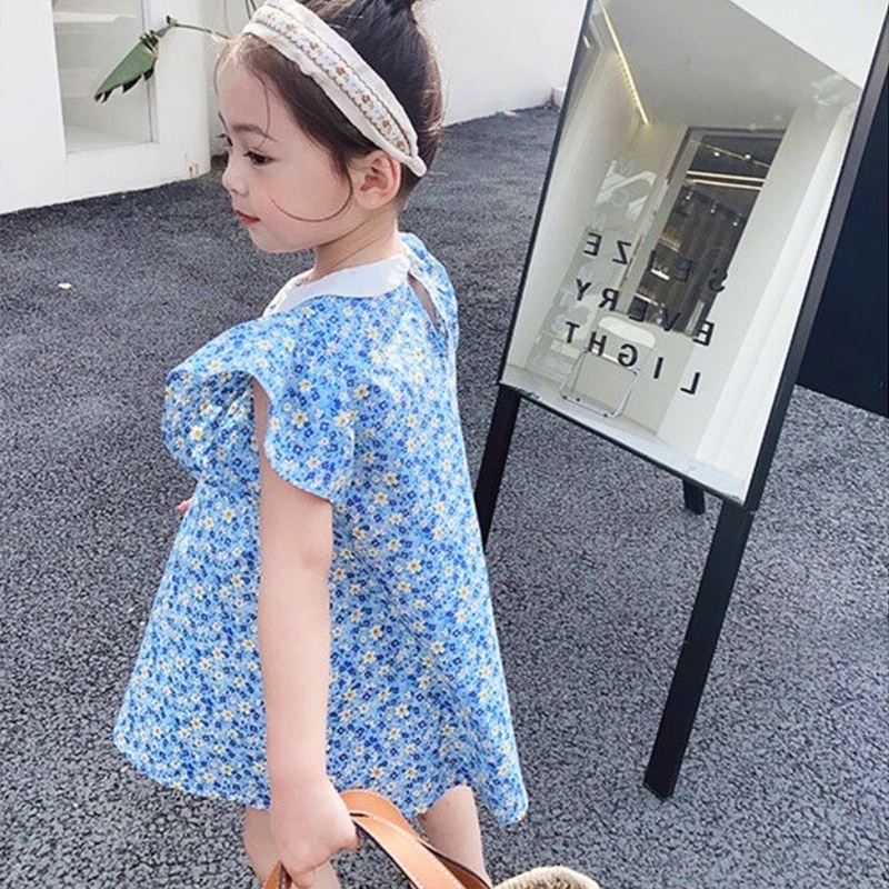 Váy hoa nhí cho bé gái, Đầm cho bé gái 7-28kg cánh tiên cổ thêu hoa siêu xinh Baby-S – SD091