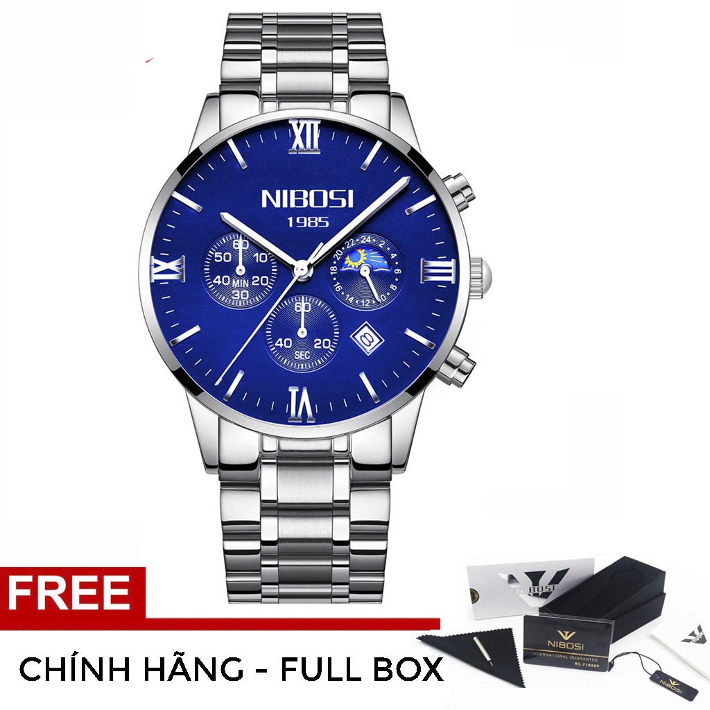 Đồng Hồ Nam NIBOSI JAPAN Mặt Kính Gia Công Siêu Bền
