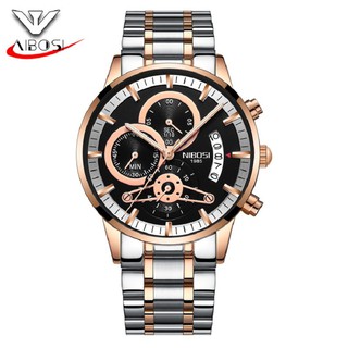 Đồng hồ Nibosi 2309-1 dây thép chạy full 6 kim