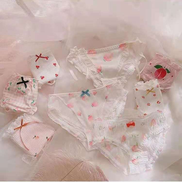 Quần Lót Ren Lưng Thấp Hình Quả Đào Ngọt Ngào Dễ Thương Cho Nữ