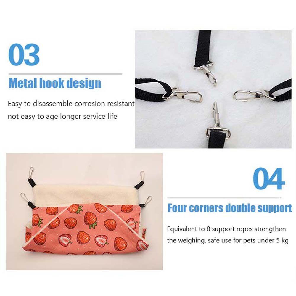 AUGUSTINA Võng Treo Giữ Ấm Mùa Đông Hai Lớp Dành Cho Chuột Hamster