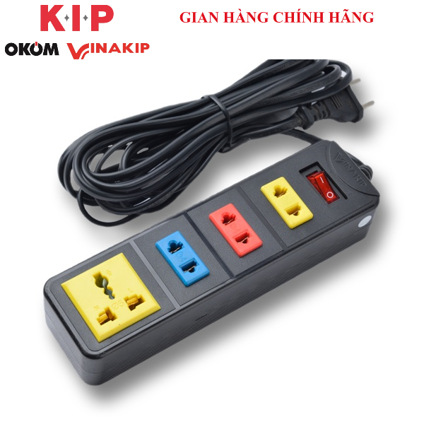 Ổ cắm VINAKIP 4 - 5 - 6 ngả liền dây N Series 3mét /5 mét